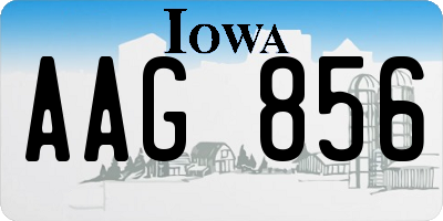 IA license plate AAG856