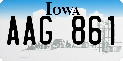 IA license plate AAG861