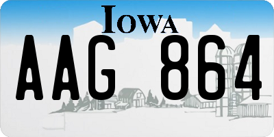 IA license plate AAG864