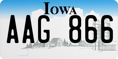 IA license plate AAG866