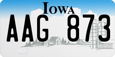 IA license plate AAG873