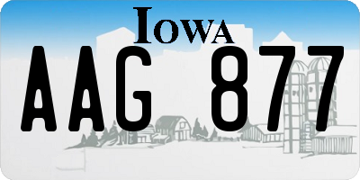 IA license plate AAG877