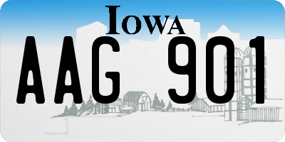 IA license plate AAG901