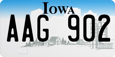 IA license plate AAG902