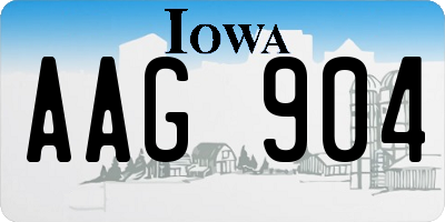 IA license plate AAG904