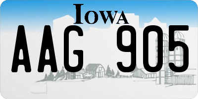 IA license plate AAG905