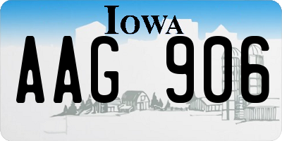 IA license plate AAG906