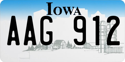 IA license plate AAG912