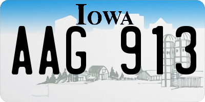 IA license plate AAG913