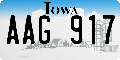 IA license plate AAG917