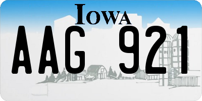 IA license plate AAG921