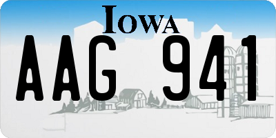 IA license plate AAG941