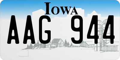 IA license plate AAG944