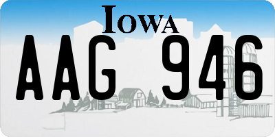 IA license plate AAG946