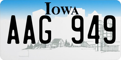 IA license plate AAG949