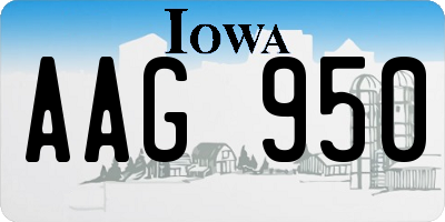 IA license plate AAG950