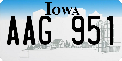 IA license plate AAG951