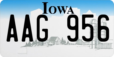 IA license plate AAG956