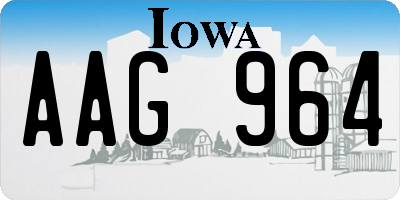 IA license plate AAG964