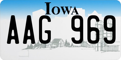 IA license plate AAG969