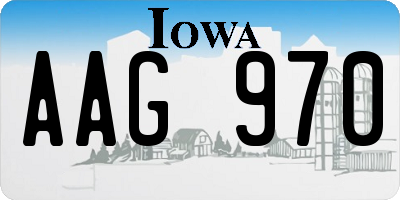 IA license plate AAG970