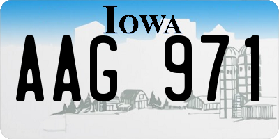 IA license plate AAG971