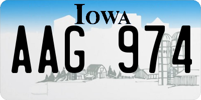 IA license plate AAG974