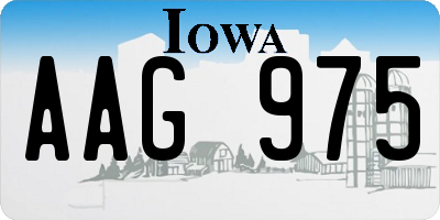 IA license plate AAG975