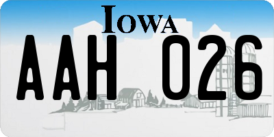 IA license plate AAH026