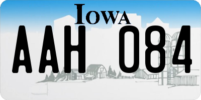 IA license plate AAH084