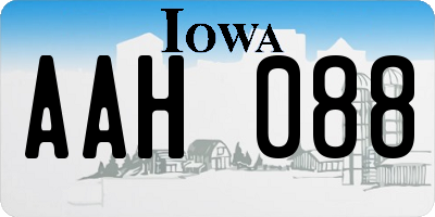 IA license plate AAH088