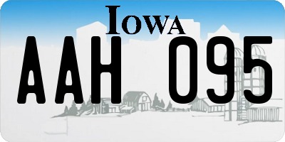 IA license plate AAH095