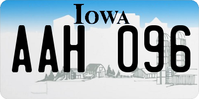 IA license plate AAH096