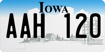 IA license plate AAH120