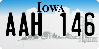 IA license plate AAH146