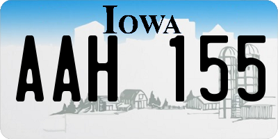 IA license plate AAH155