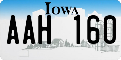 IA license plate AAH160