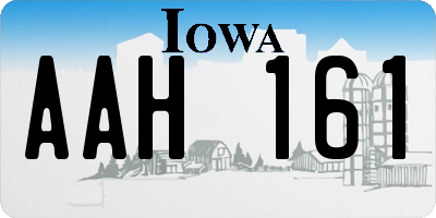 IA license plate AAH161