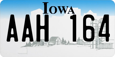 IA license plate AAH164