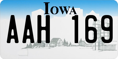 IA license plate AAH169