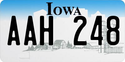 IA license plate AAH248