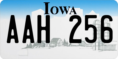 IA license plate AAH256