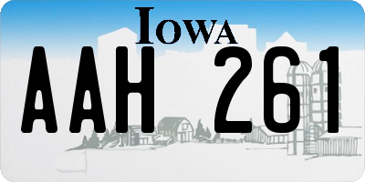 IA license plate AAH261