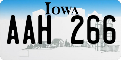 IA license plate AAH266