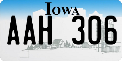 IA license plate AAH306