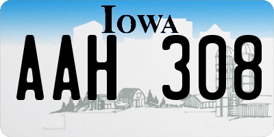 IA license plate AAH308