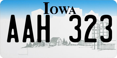 IA license plate AAH323