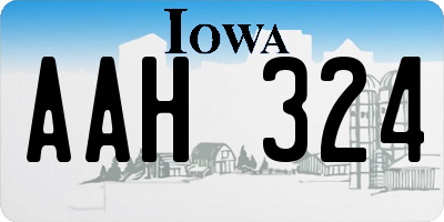 IA license plate AAH324