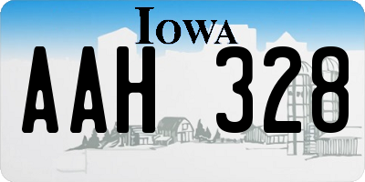 IA license plate AAH328