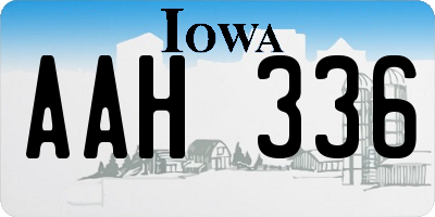 IA license plate AAH336